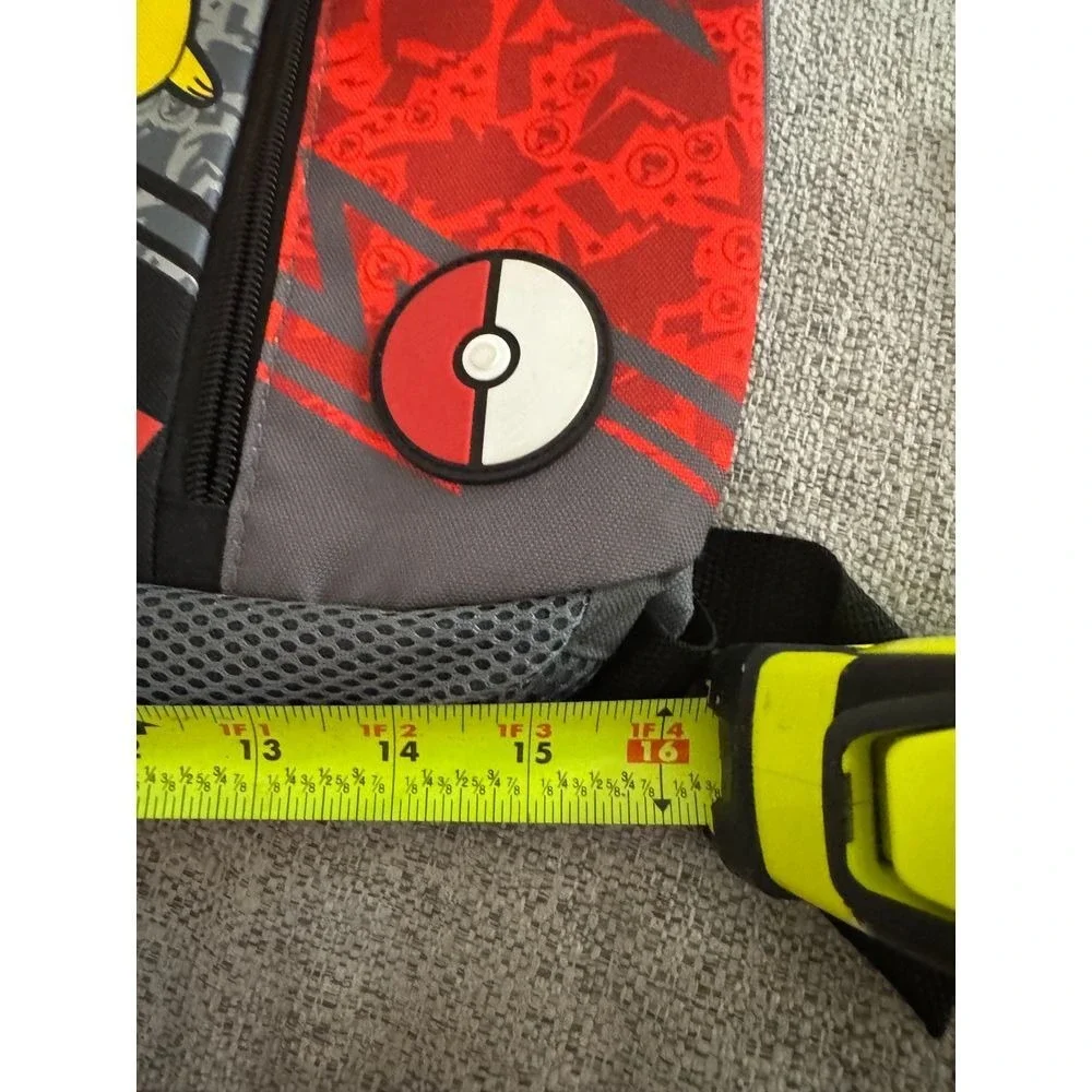 Pokemon Pikachu‎ School Backpack Black Red Yellow Kids Bag w Pokeball Y2K Design